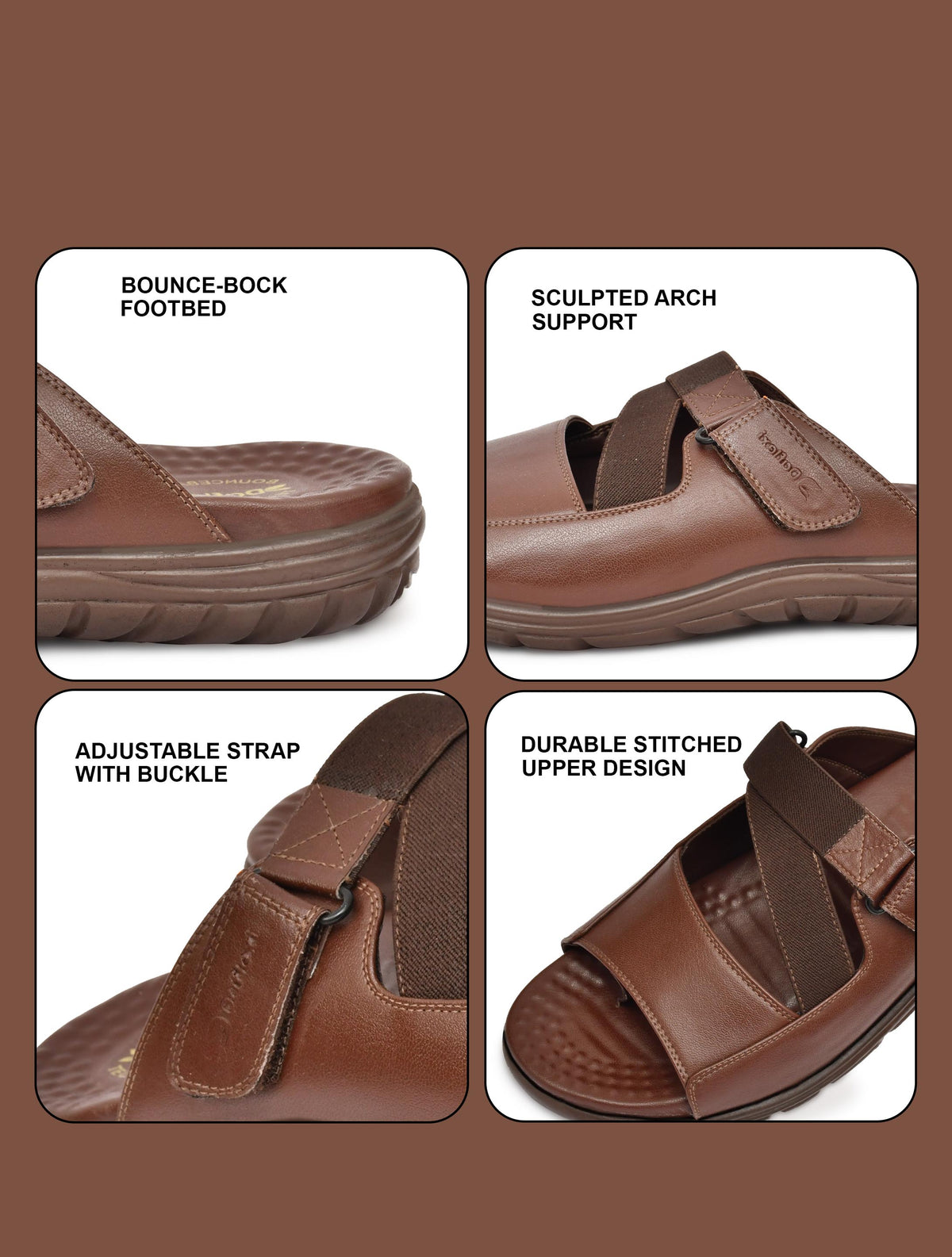 Daflexi Men’s Comfort Sandals with Elastic Strap | Lightweight Daily Wear Soft Cushioned Footwear | 8104