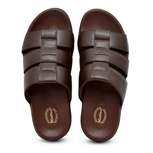 Daflexi Men’s Stylish Sliders | Everyday Comfort Multi-Strap Slip-On Footwear | 4103