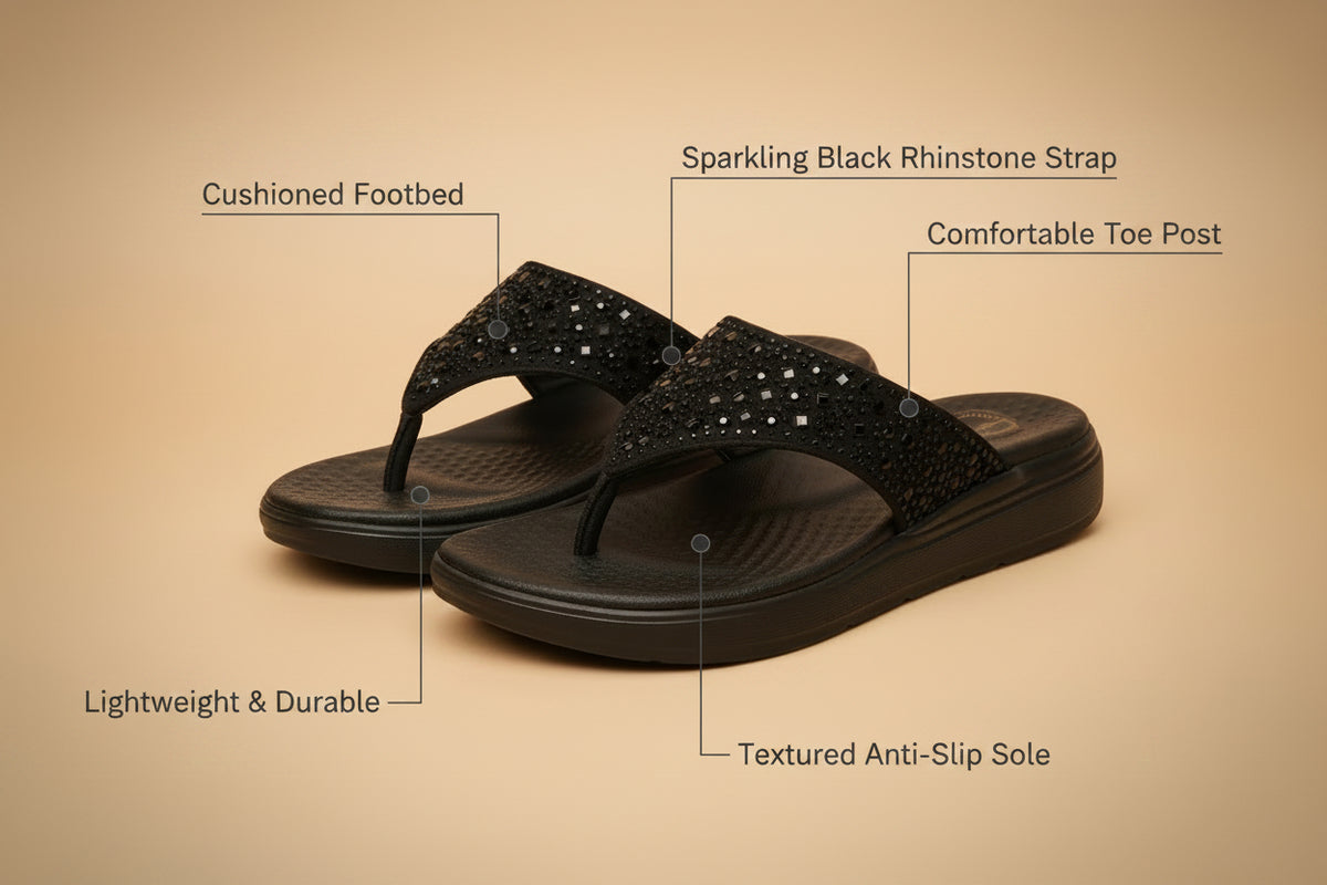 Daflexi Women's Soft Cushioned Orthopedic Wedges | Premium Comfort with Anti Skid Sole