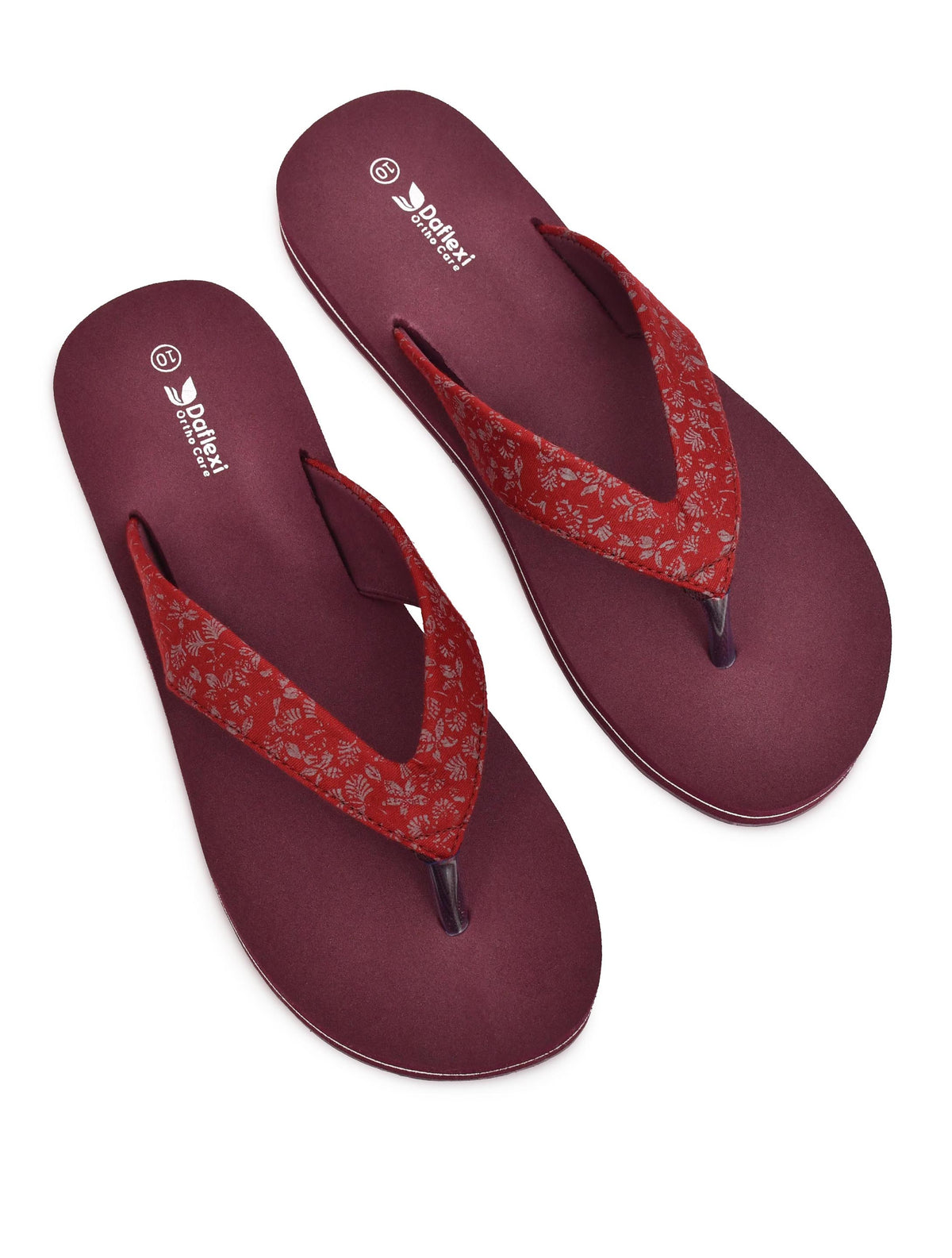 Daflexi Women’s Floral Strap Slippers – Anti-Skid Lightweight Flip Flops| 521