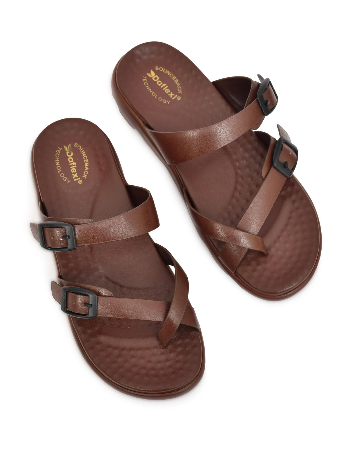 Daflexi Women’s Buckle Strap Comfort Slippers | Lightweight and Adjustable with Anti-Slip Sole | 9107