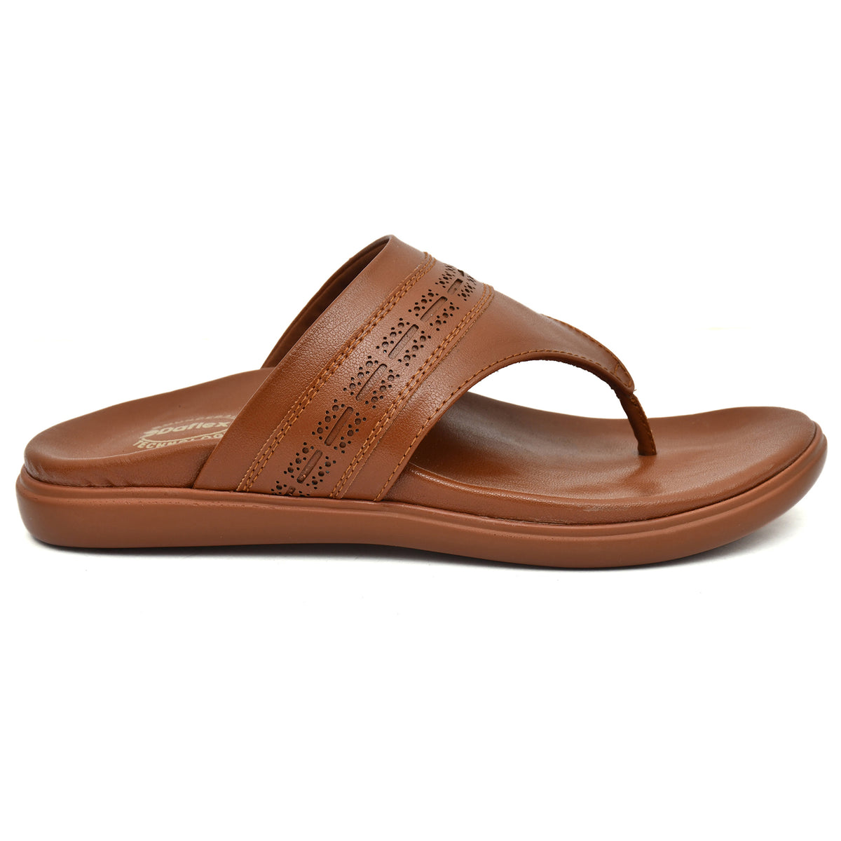 Daflexi Women’s Brown Toe-Ring Sandals | Comfortable Slip-On Casual Slippers