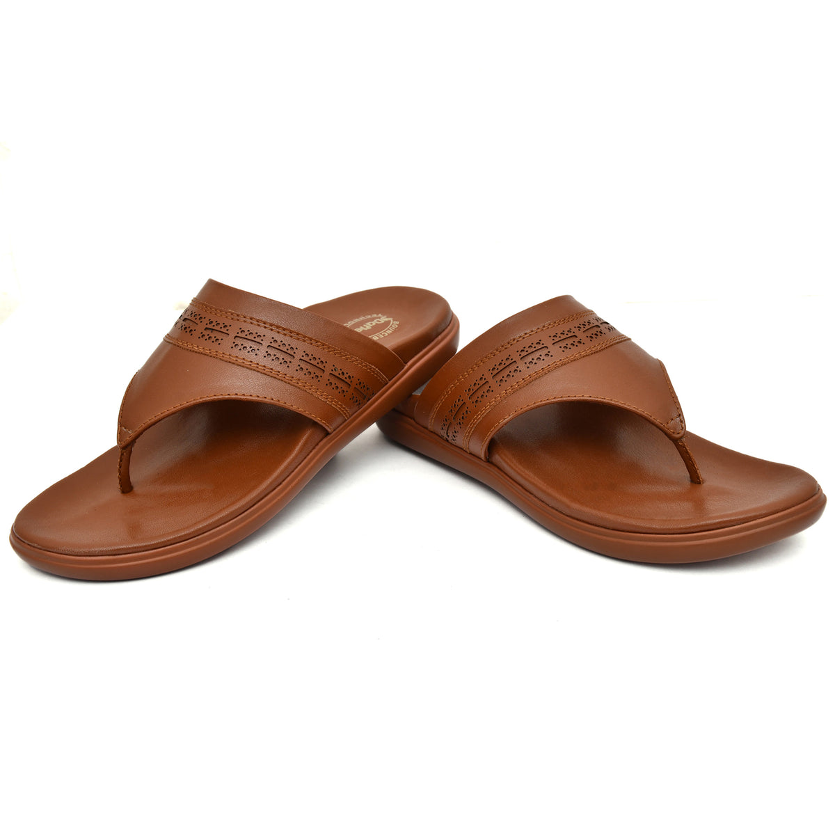 Daflexi Women’s Brown Toe-Ring Sandals | Comfortable Slip-On Casual Slippers