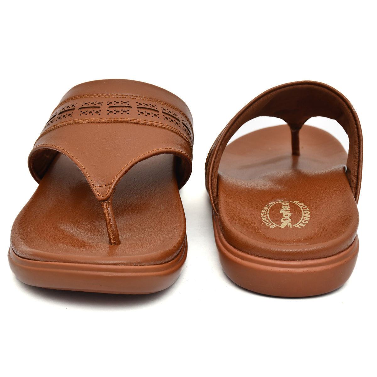 Daflexi Women’s Brown Toe-Ring Sandals | Comfortable Slip-On Casual Slippers