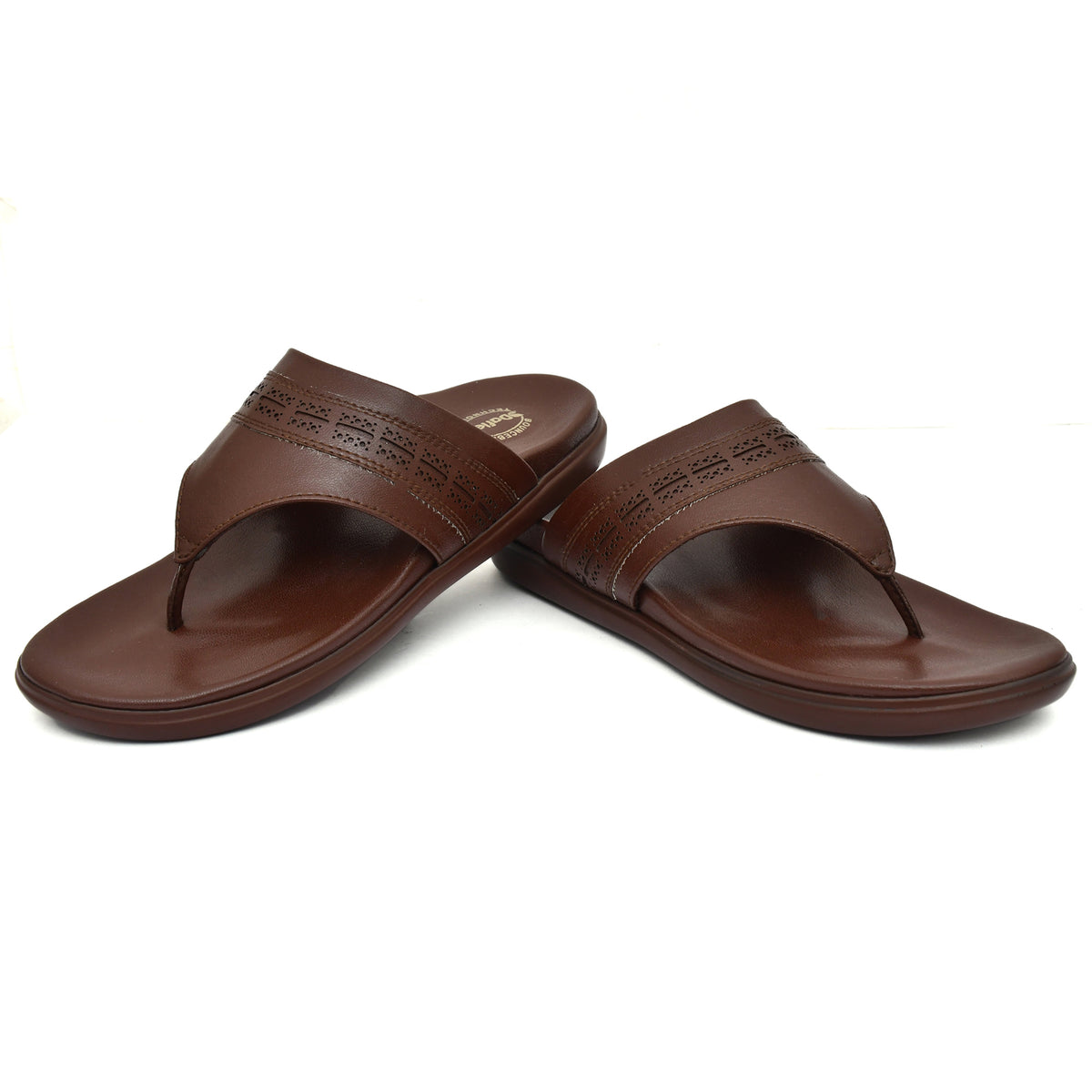 Daflexi Women’s Brown Toe-Ring Sandals | Comfortable Slip-On Casual Slippers