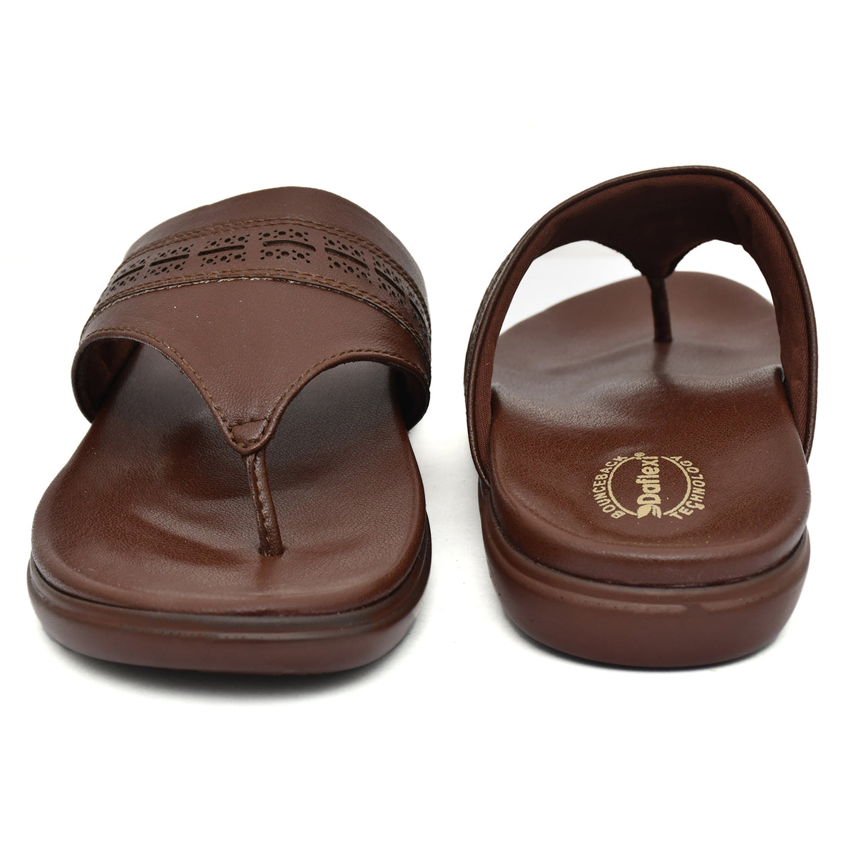 Daflexi Women’s Brown Toe-Ring Sandals | Comfortable Slip-On Casual Slippers