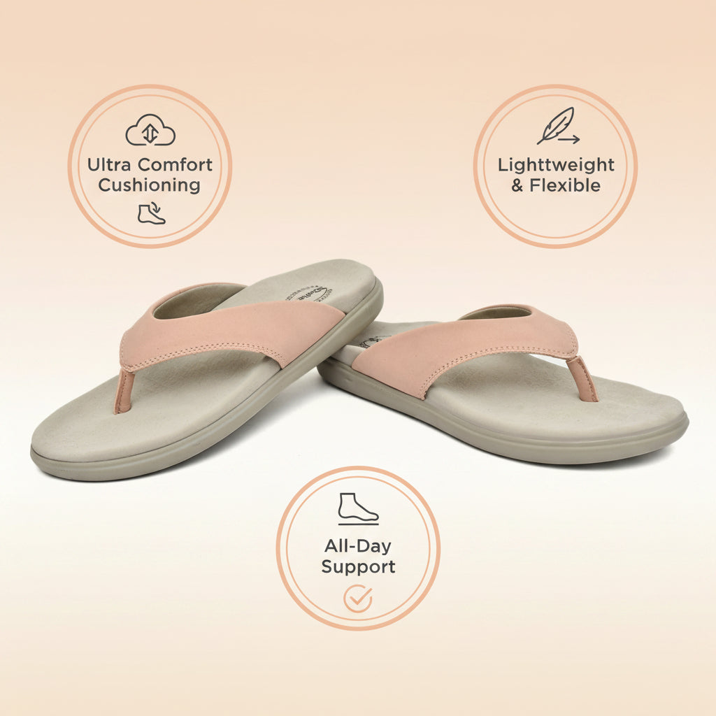 Daflexi Comfortable Thong Sandals for Women | Lightweight Daily Use & Soft Sole Casual Flip Flops | 5101