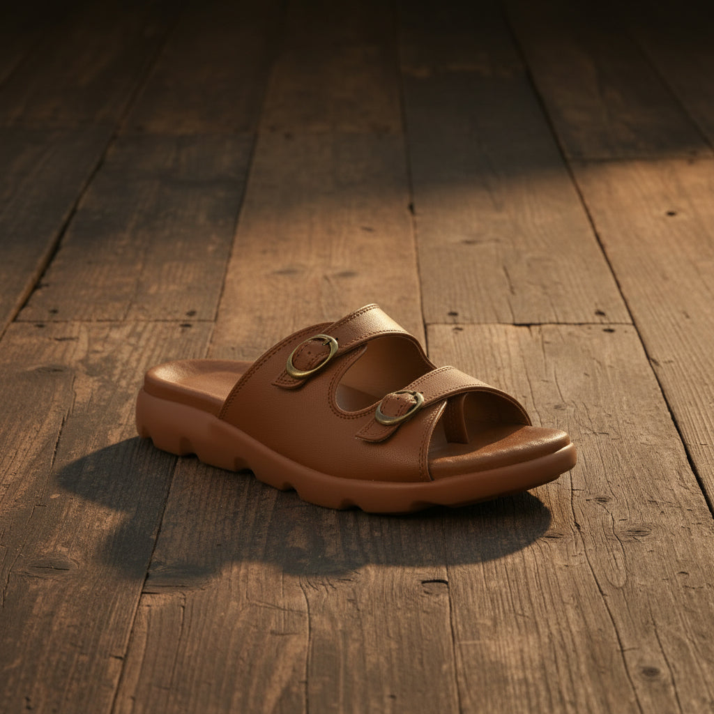 Daflexi Women's Casual Double Strap Slippers | 9103
