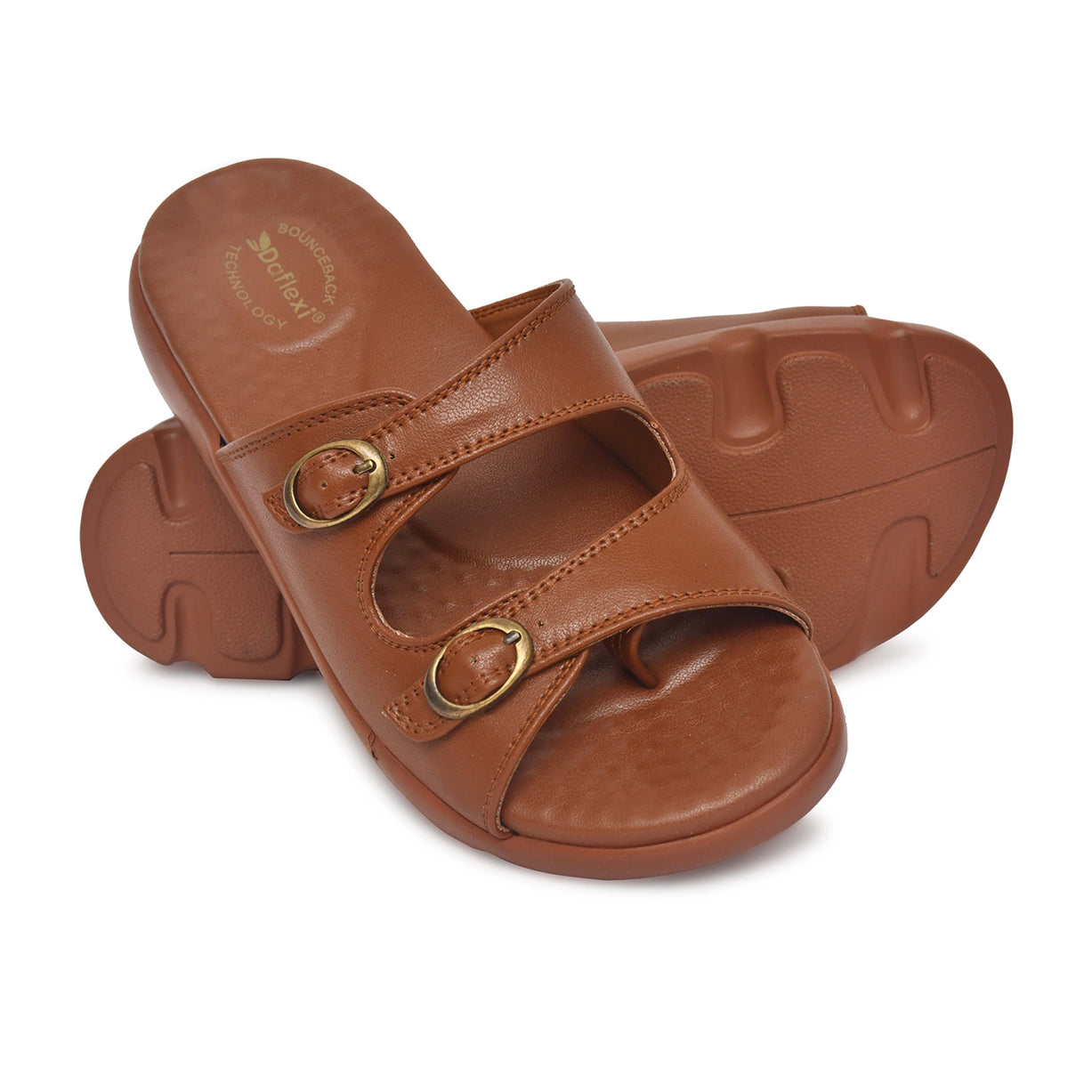 Daflexi Women's Casual Double Strap Slippers | 9103