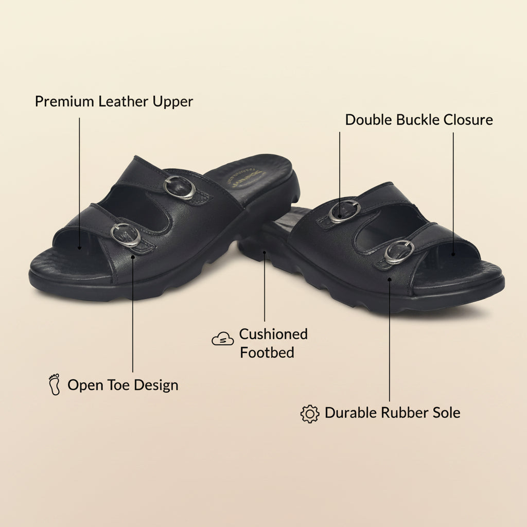 Daflexi Women's Casual Double Strap Slippers | 9103