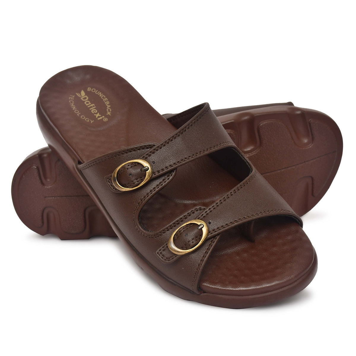 Daflexi Women's Casual Double Strap Slippers | 9103